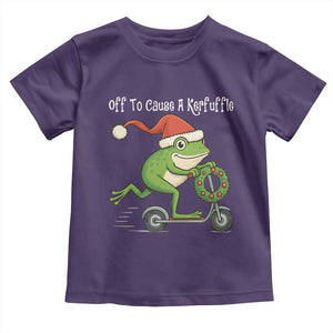 Off To Cause A Kerfuffle Toddler T Shirt Funny Frog Christmas TS14 Purple Print Your Wear