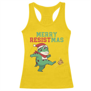 Merry Resistmas Frog Christmas Racerback Tank Top TS14 Daisy Print Your Wear