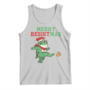 Merry Resistmas Frog Christmas Tank Top TS14 Ash Print Your Wear