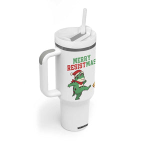 Merry Resistmas Frog Christmas Tumbler With Handle TS14 Print Your Wear
