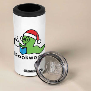 Bookworm Christmas 4 in 1 Can Cooler Tumbler Reading Book Lover TS14 Print Your Wear