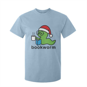 Bookworm Christmas T Shirt For Kid Reading Book Lover TS14 Light Blue Print Your Wear