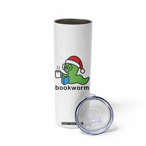 Bookworm Christmas Skinny Tumbler Reading Book Lover TS14 Print Your Wear