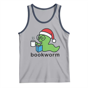 Bookworm Christmas Tank Top Reading Book Lover TS14 Athletic Heather Navy Print Your Wear