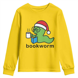Bookworm Christmas Youth Sweatshirt Reading Book Lover TS14 Daisy Print Your Wear