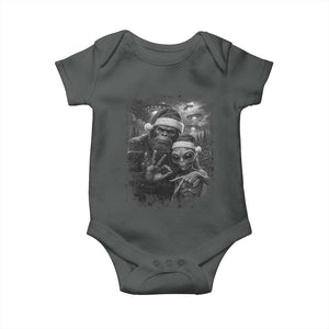 67 Six Seven Bigfoot Christmas Baby Onesie Sasquatch Ailen Selfie UFO Meme TS14 Dark Heather Print Your Wear