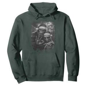 67 Six Seven Bigfoot Christmas Hoodie Sasquatch Ailen Selfie UFO Meme TS14 Dark Forest Green Print Your Wear
