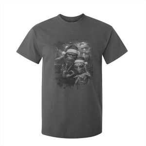67 Six Seven Bigfoot Christmas T Shirt For Kid Sasquatch Ailen Selfie UFO Meme TS14 Dark Heather Print Your Wear
