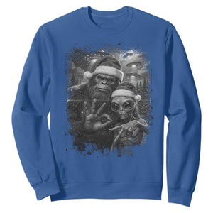 67 Six Seven Bigfoot Christmas Sweatshirt Sasquatch Ailen Selfie UFO Meme TS14 Royal Blue Print Your Wear