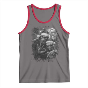 67 Six Seven Bigfoot Christmas Tank Top Sasquatch Ailen Selfie UFO Meme TS14 Deep Heather Red Print Your Wear