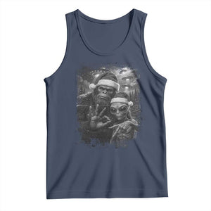 67 Six Seven Bigfoot Christmas Tank Top Sasquatch Ailen Selfie UFO Meme TS14 Navy Print Your Wear