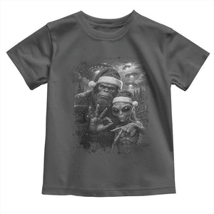 67 Six Seven Bigfoot Christmas Toddler T Shirt Sasquatch Ailen Selfie UFO Meme TS14 Dark Heather Print Your Wear