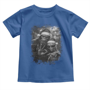67 Six Seven Bigfoot Christmas Toddler T Shirt Sasquatch Ailen Selfie UFO Meme TS14 Royal Blue Print Your Wear