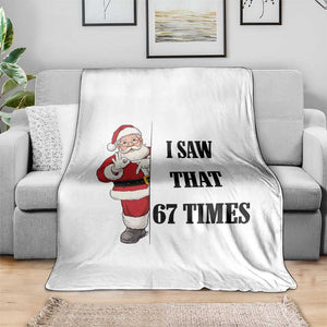 67 Six Seven Santa Christmas Meme Throw Blanket I Saw That TS14 Print Your Wear