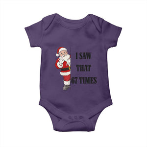 67 Six Seven Santa Christmas Meme Baby Onesie I Saw That TS14 Purple Print Your Wear