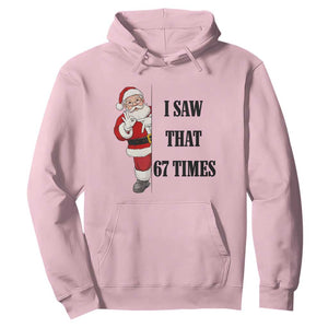 67 Six Seven Santa Christmas Meme Hoodie I Saw That TS14 Light Pink Print Your Wear
