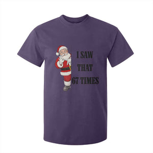 67 Six Seven Santa Christmas Meme T Shirt For Kid I Saw That TS14 Purple Print Your Wear