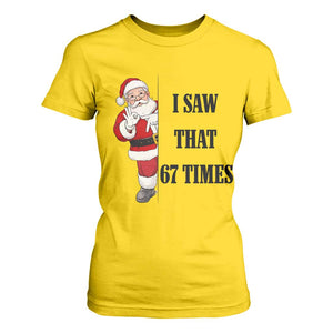 67 Six Seven Santa Christmas Meme T Shirt For Women I Saw That - Print Your Wear