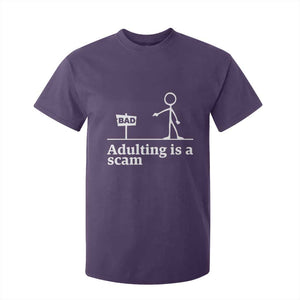 Adulting Is A Scam T Shirt For Kid Funny Quote Adult Humor TS14 Purple Print Your Wear