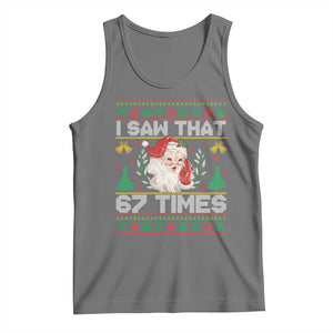 Funny Santa Christmas Tank Top I Saw That 67 Times - Print Your Wear