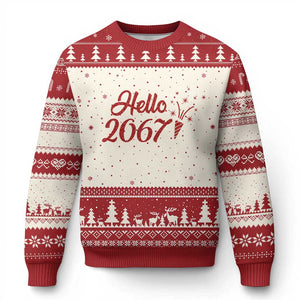 67 Six Seven Meme Ugly Christmas Sweater New Year 2026 TS14 Beige Red Print Your Wear
