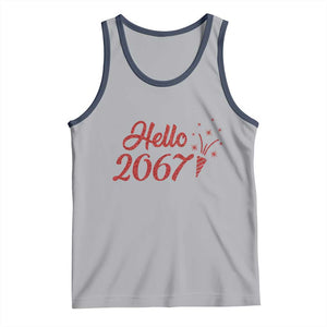 67 Six Seven Meme Tank Top New Year 2026 TS14 Athletic Heather Navy Print Your Wear