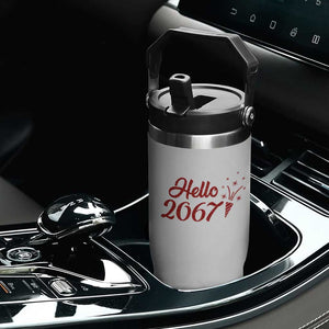67 Six Seven Meme Flip Straw Tumbler New Year 2026 TS14 Print Your Wear