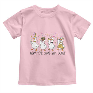 Silly Goose New Years 2026 Toddler T Shirt Cute Goose Party Holiday TS14 Light Pink Print Your Wear
