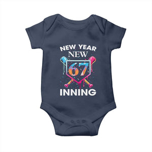 Funny Six Seven Meme Baby Onesie 67 Number Sports American Football Ice Cream Drip TS14 Navy Print Your Wear