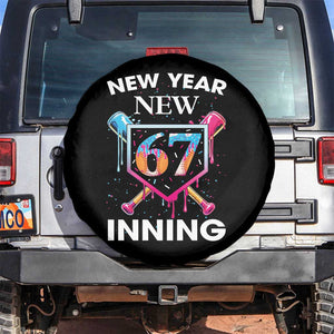 Funny Six Seven Meme Spare Tire Cover 67 Number Sports American Football Ice Cream Drip TS14 No hole Black Print Your Wear