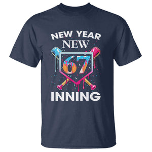 Funny Six Seven Meme T Shirt 67 Number Sports American Football Ice Cream Drip TS14 Navy Print Your Wear