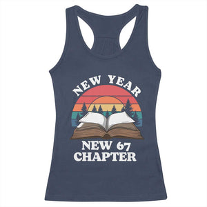 Funny Six Seven Meme Racerback Tank Top New Year New 67 Chapter TS14 Navy Print Your Wear