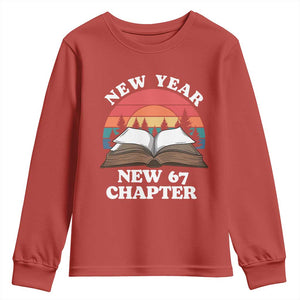 Funny Six Seven Meme Youth Sweatshirt New Year New 67 Chapter TS14 Red Print Your Wear