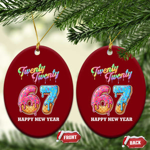 67 Six Seven Meme Ceramic Ornament New Year 2026 Ice Cream Drip TS14 Print Your Wear