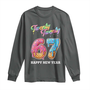 67 Six Seven Meme Long Sleeve Shirt New Year 2026 Ice Cream Drip TS14 Dark Heather Print Your Wear