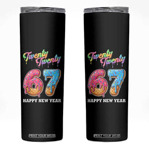 67 Six Seven Meme Skinny Tumbler New Year 2026 Ice Cream Drip TS14 Black Print Your Wear