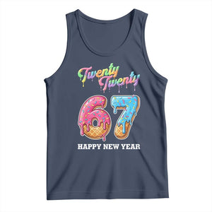 67 Six Seven Meme Tank Top New Year 2026 Ice Cream Drip TS14 Navy Print Your Wear