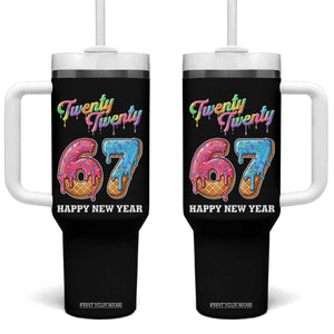 67 Six Seven Meme Tumbler With Handle New Year 2026 Ice Cream Drip TS14 One Size: 40 oz Black Print Your Wear
