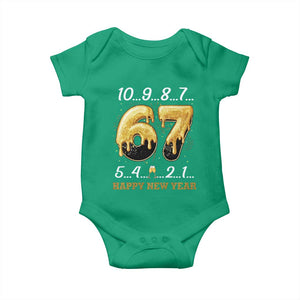 67 Six Seven Meme Baby Onesie Happy New Year 2026 TS14 Irish Green Print Your Wear