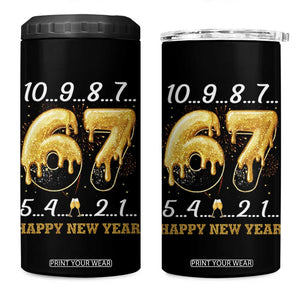 67 Six Seven Meme 4 in 1 Can Cooler Tumbler Happy New Year 2026 TS14 One Size: 16 oz Black Print Your Wear