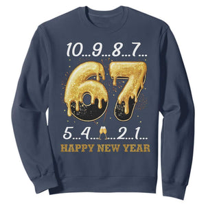 67 Six Seven Meme Sweatshirt Happy New Year 2026 TS14 Navy Print Your Wear