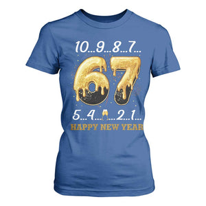 67 Six Seven Meme T Shirt For Women Happy New Year 2026 TS14 Royal Blue Print Your Wear