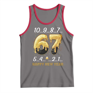 67 Six Seven Meme Tank Top Happy New Year 2026 TS14 Deep Heather Red Print Your Wear