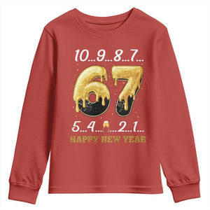 67 Six Seven Meme Youth Sweatshirt Happy New Year 2026 TS14 Red Print Your Wear