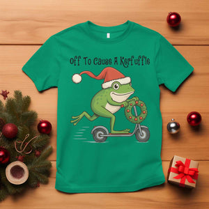Off To Cause A Kerfuffle T Shirt Funny Frog Christmas Meme Weirdcore TS14 Irish Green Print Your Wear