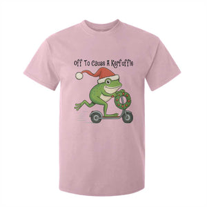 Off To Cause A Kerfuffle T Shirt For Kid Funny Frog Christmas Meme Weirdcore TS14 Light Pink Print Your Wear