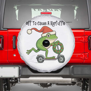 Off To Cause A Kerfuffle Spare Tire Cover Funny Frog Christmas Meme Weirdcore TS14 White Print Your Wear