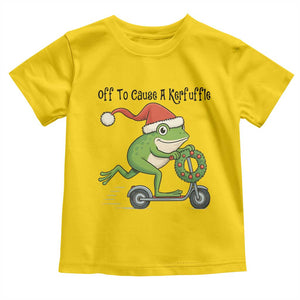 Off To Cause A Kerfuffle Toddler T Shirt Funny Frog Christmas Meme Weirdcore TS14 Daisy Print Your Wear
