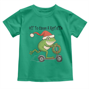 Off To Cause A Kerfuffle Toddler T Shirt Funny Frog Christmas Meme Weirdcore TS14 Irish Green Print Your Wear