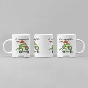 Off To Cause A Kerfuffle Coffee Mug Funny Frog Christmas Meme Weirdcore TS14 Print Your Wear